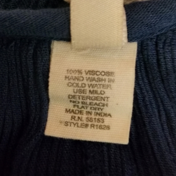 Raga Anthropologie Desert Sand Fringed & Tassled Boho Tunic Dress Navy Size S - Picture 7 of 11